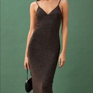 NWT Size L Midi Disco Dress from Reformation.